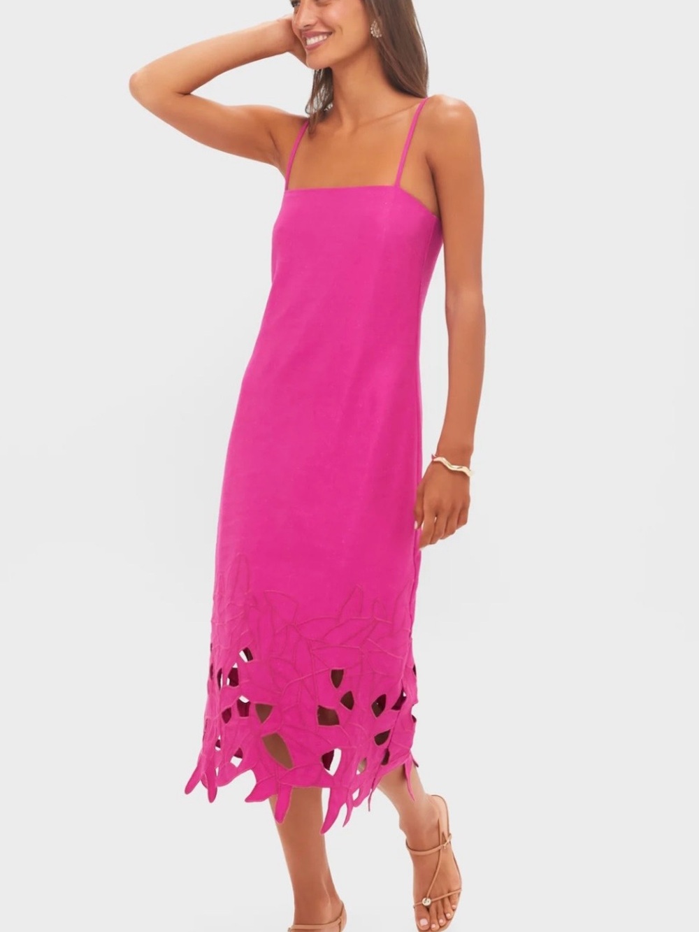 Women's Fuchsia Linen Somerset Maxi Dress- Tuckernuck